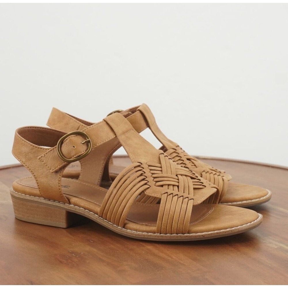 Eurosoft By Sofft Womens Naidley Flat Woven Sandals Size 10 M Vegan Manmade